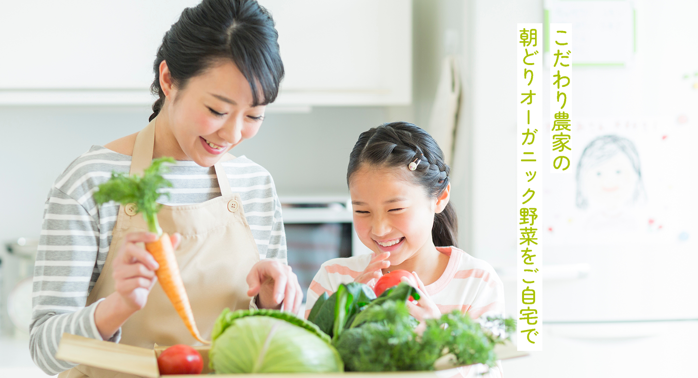 こだわり農家の朝どりオーガニック野菜をご自宅で